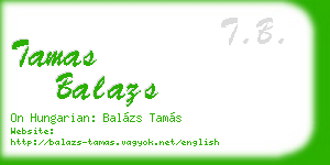 tamas balazs business card